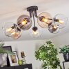 Koyoto Plafondlamp, Kogellampje 82 cm Amber, Duidelijk, Rookkleurig, 7-lichts