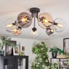Koyoto Plafondlamp, Kogellampje 82 cm Amber, Duidelijk, Rookkleurig, 7-lichts