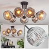 Ripoll Plafondlamp, Kogellampje Chroom, Duidelijk, Rookkleurig, 7-lichts