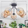 Ripoll Plafondlamp, Kogellampje Amber, 5-lichts
