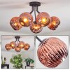 Ripoll Plafondlamp, Kogellampje Koperkleurig, 5-lichts