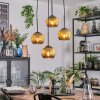 Koyoto Hanglamp, Kogellampje, Cluster hanglamp Goud, 4-lichts