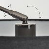 Bassagoda Staande lamp, Booglampen Chroom, Zwart, 1-licht, Stoffen lampenkap