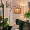 Cando Staande lamp, Booglampen Chroom, Zwart, 1-licht