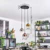 Ripoll Hanglamp, Kogellampje, Cluster hanglamp Chroom, Goud, Duidelijk, Koperkleurig, Rookkleurig, 3-lichts