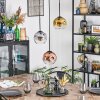 Ripoll Hanglamp, Kogellampje, Cluster hanglamp Chroom, Goud, Duidelijk, Koperkleurig, Rookkleurig, 3-lichts