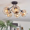 Ripoll Plafondlamp, Kogellampje Amber, Duidelijk, 5-lichts