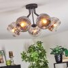 Ripoll Plafondlamp, Kogellampje Chroom, Duidelijk, Rookkleurig, 5-lichts
