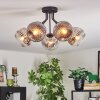 Ripoll Plafondlamp, Kogellampje Chroom, Duidelijk, Rookkleurig, 5-lichts