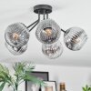 Ripoll Plafondlamp, Kogellampje Chroom, Duidelijk, Rookkleurig, 5-lichts