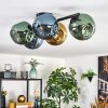 Ripoll Plafondlamp, Kogellampje Blauw, Goud, Groen, 5-lichts