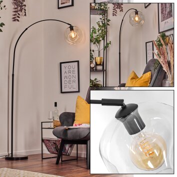 Ripoll Staande lamp, Booglampen Zwart, 1-licht