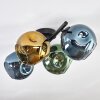 Ripoll Plafondlamp, Kogellampje Blauw, Goud, Groen, 4-lichts