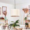 Bassagoda Hanglamp, Hanglamp Beige, Wit, 1-licht