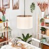 Bassagoda Hanglamp, Hanglamp Beige, Wit, 1-licht