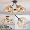 Ripoll Plafondlamp, Kogellampje Amber, Duidelijk, 5-lichts