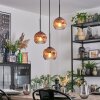 Ripoll Hanglamp, Kogellampje, Cluster hanglamp Duidelijk, Koperkleurig, 3-lichts