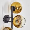 Koyoto Kogellampje, Wandlamp Goud, Duidelijk, 3-lichts