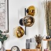 Koyoto Kogellampje, Wandlamp Goud, Duidelijk, 3-lichts