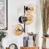 Koyoto Kogellampje, Wandlamp Amber, Duidelijk, 3-lichts