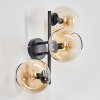 Koyoto Kogellampje, Wandlamp Amber, Duidelijk, 3-lichts