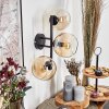 Koyoto Kogellampje, Wandlamp Amber, Duidelijk, 3-lichts