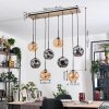 Ripoll Hanglamp, Kogellampje, Hanglamp Natuurlijke kleuren, Zwart, 8-lichts