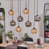 Ripoll Hanglamp, Kogellampje, Hanglamp Natuurlijke kleuren, Zwart, 8-lichts