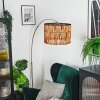 Cando Staande lamp, Booglampen Nikkel mat, Zwart, 1-licht
