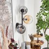 Gastor Kogellampje, Wandlamp Amber, Duidelijk, Rookkleurig, 3-lichts