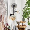 Gastor Kogellampje, Wandlamp Amber, Duidelijk, Rookkleurig, 3-lichts