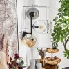 Gastor Kogellampje, Wandlamp Amber, Duidelijk, Rookkleurig, 3-lichts