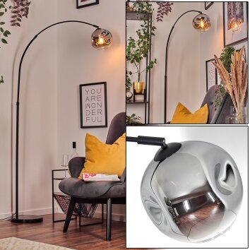 Ripoll Staande lamp, Booglampen Zwart, 1-licht