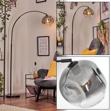 Ripoll Staande lamp, Booglampen Zwart, 1-licht