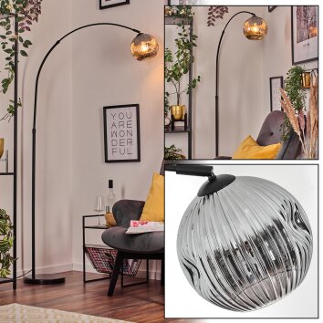 Ripoll Staande lamp, Booglampen Zwart, 1-licht