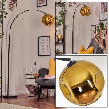 Ripoll Staande lamp, Booglampen Zwart, 1-licht