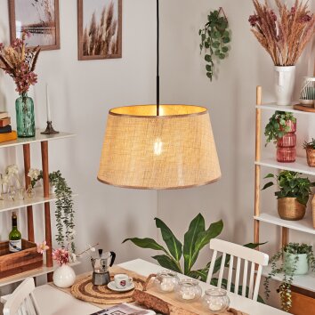 Sabadim Hanglamp, Hanglamp Beige, Natuurlijke kleuren, 1-licht