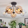Koyoto Plafondlamp, Kogellampje 52 cm Amber, Duidelijk, 5-lichts