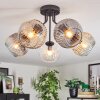 Ripoll Plafondlamp, Kogellampje Amber, Duidelijk, Rookkleurig, 5-lichts