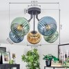 Koyoto Plafondlamp, Kogellampje 52 cm Blauw, Goud, Groen, 5-lichts