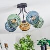 Koyoto Plafondlamp, Kogellampje 52 cm Blauw, Goud, Groen, 5-lichts