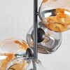 Ripoll Plafondlamp, Kogellampje Amber, Duidelijk, Rookkleurig, 4-lichts