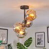 Ripoll Plafondlamp, Kogellampje Amber, Duidelijk, Rookkleurig, 4-lichts