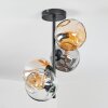 Ripoll Plafondlamp, Kogellampje Amber, Duidelijk, Rookkleurig, 4-lichts