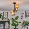 Ripoll Plafondlamp, Kogellampje Amber, Duidelijk, Rookkleurig, 4-lichts