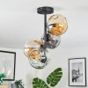 Ripoll Plafondlamp, Kogellampje Amber, Duidelijk, Rookkleurig, 4-lichts