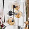 Koyoto Kogellampje, Wandlamp Amber, 3-lichts