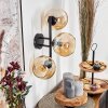 Koyoto Kogellampje, Wandlamp Amber, 3-lichts