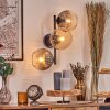 Koyoto Kogellampje, Wandlamp Amber, Duidelijk, Rookkleurig, 3-lichts