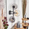Koyoto Kogellampje, Wandlamp Amber, Duidelijk, Rookkleurig, 3-lichts